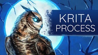 'Night Owl' • Krita Speedpaint by Noctualis 3,347 views 5 years ago 4 minutes, 9 seconds