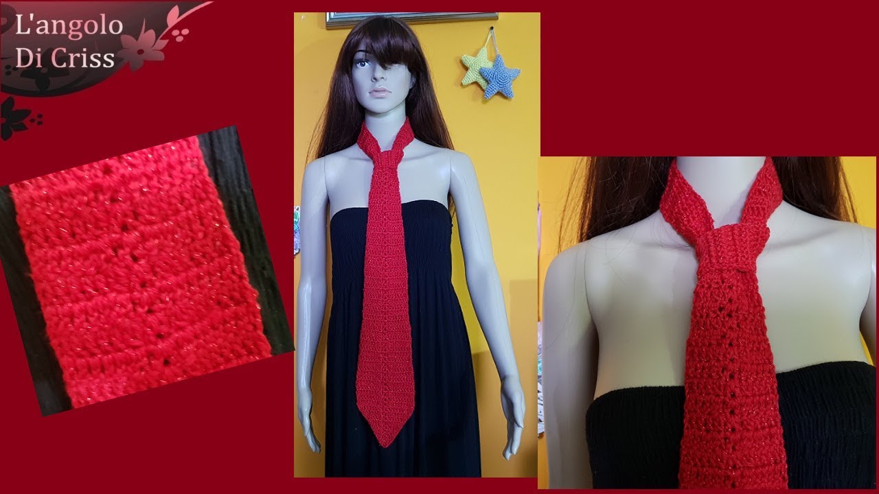 Cravatta all'uncinetto 