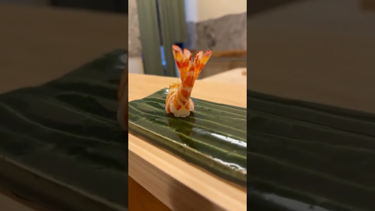 海老反りフォルムが神々しい車海老の握りが旨すぎる。 #sushi #寿司