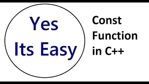 Const Function in C++ | With Code Example | #Yes_Its_Easy