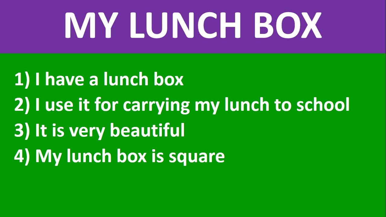 school essay on lunch box