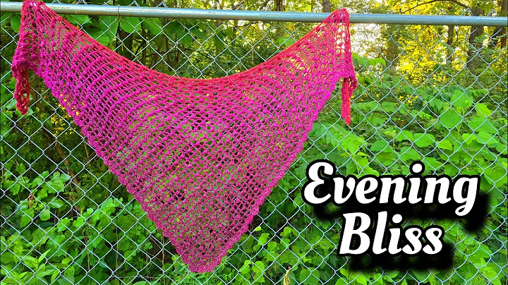 Easy Crochet Shawl Tutorial - Lightweight great for summer - Evening Bliss