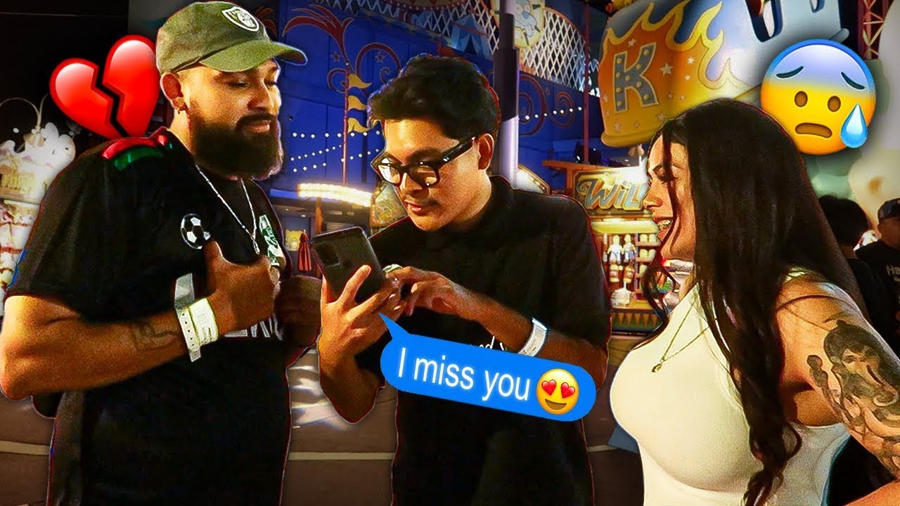 Making Couples Switch Phones At Horror Nights!