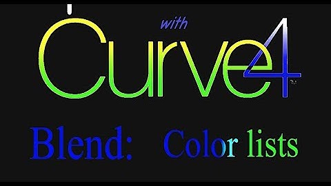 Tips and Tricks with Curve4 - Blend Tool: Color Lists