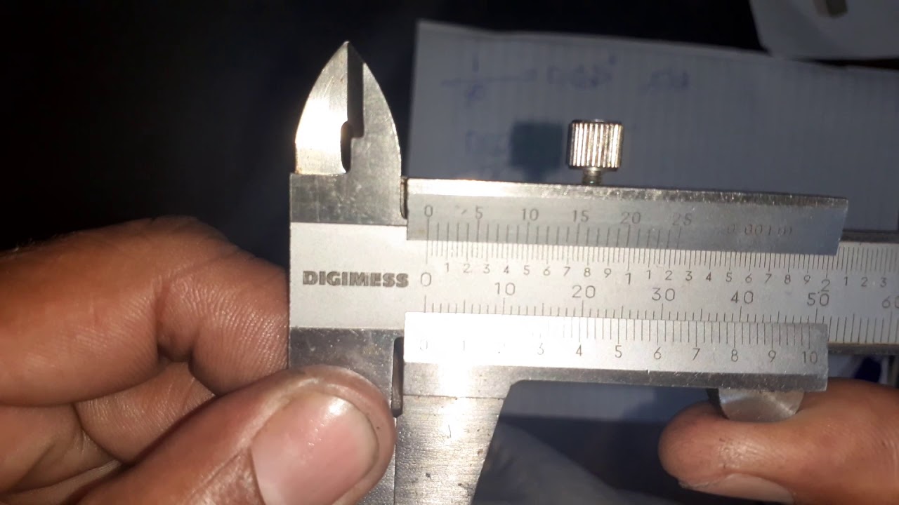 Paquimetro leitura de medidas de precisão em polegadas milesimau. - YouTube