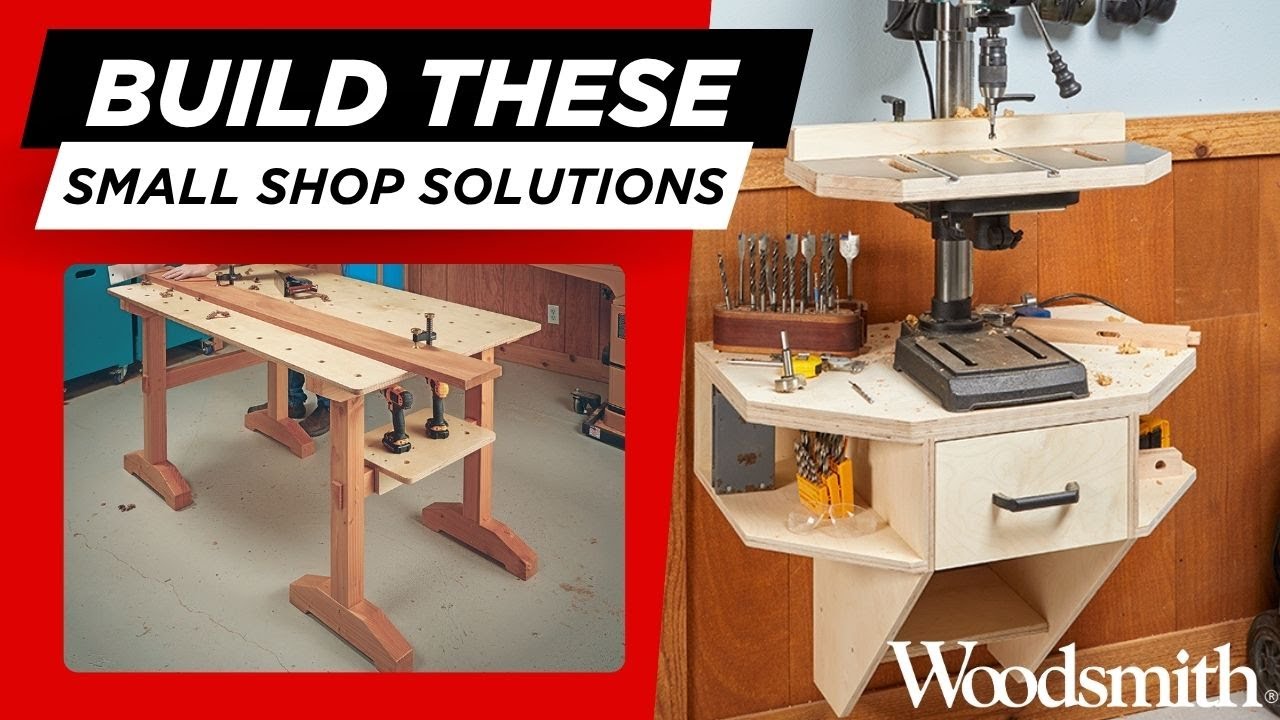 2 Must-Have Small Shop Projects | Drill Press Center & Sawhorse Workbench
