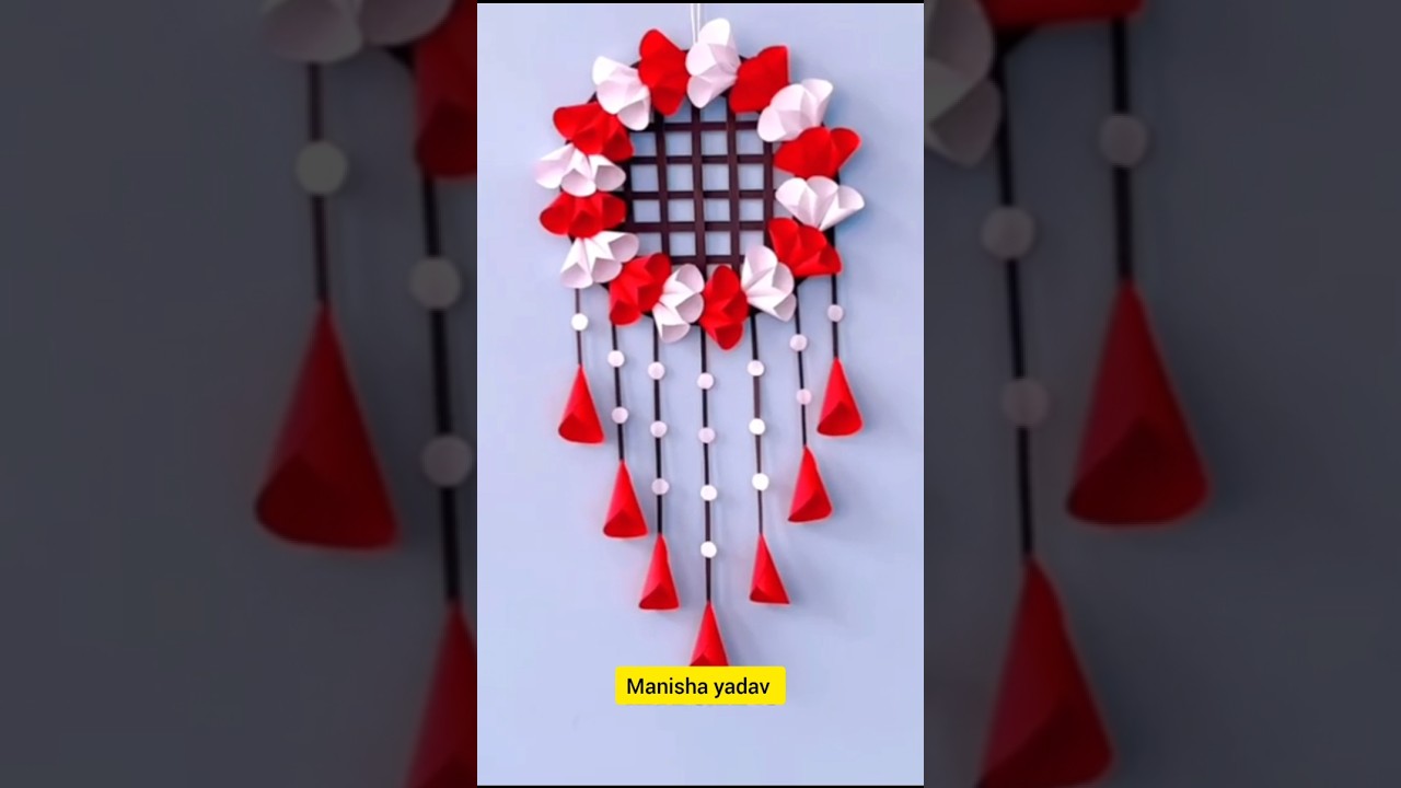 Beautiful and easy wall decoration ideas//paper craft ideas//wallpaper craft ideas 