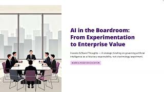 AI Governance for Boards: From Risk to Growth Strategy (What Leaders Must Know)