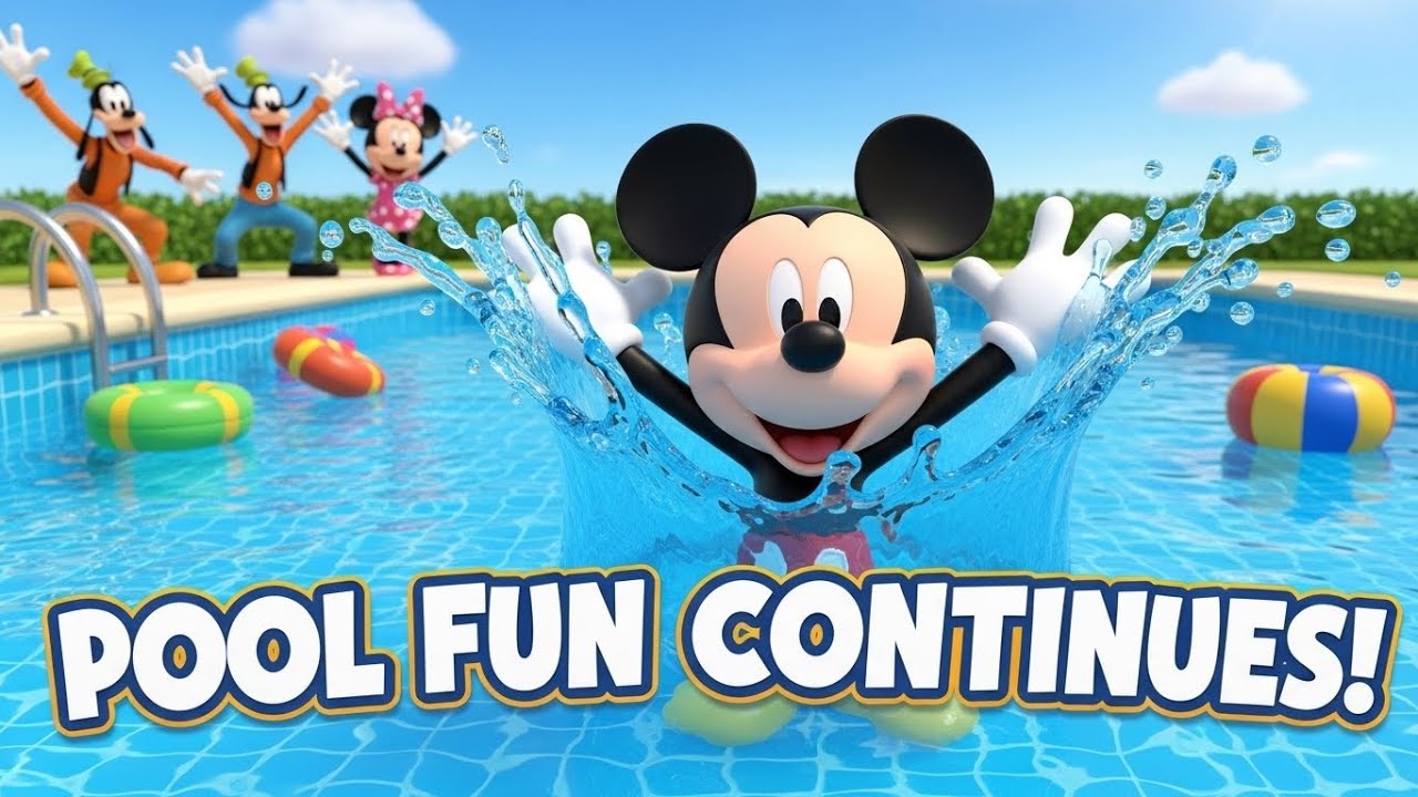 Mickey Mouse and Friends Swimming Pool Adventure Episode 2 Fun 3D Cartoon for Kids