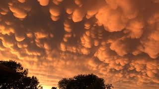 Mammatus Cloud Timelapse at Sunset