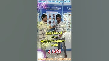 Cloud Engineer-Placed Student Feedback in Besant Technologies OMR Branch