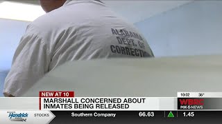 Marshall concerned about inmates being released