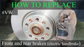 How to change front and rear brakes on VW Passat 2007 with electric handbrake by Tafyl's car world 19,099 views 2 years ago 13 minutes, 7 seconds