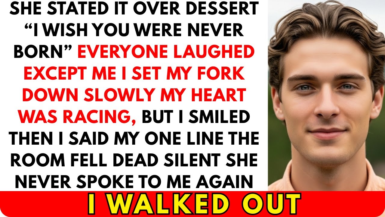 Мама сказала мне, что я был ошибкой на семейном ужине. Я ответил идеально.