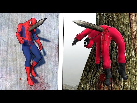 NPC Ragdolls VS Spikes! Epic NPC Falls Compilation #68