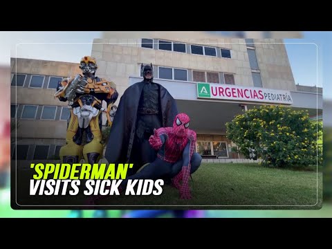 Cop dressed up as 'Spiderman' visits sick kids at Spanish hospital | ABS-CBN News