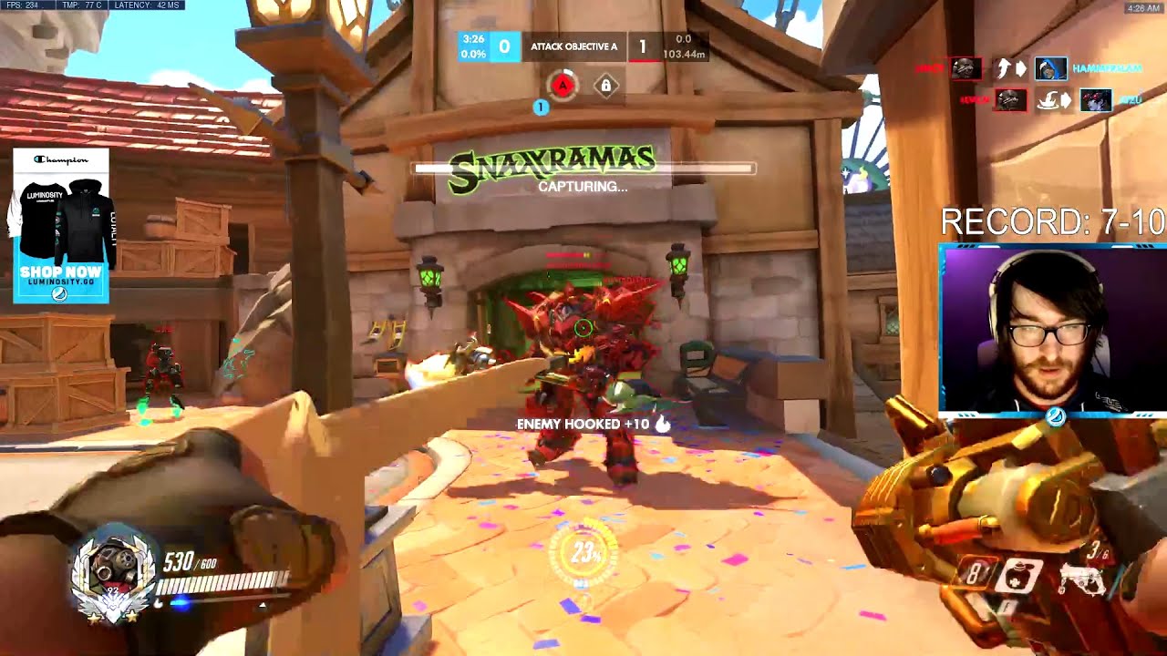 HARBLEU BEST ROADHOG IN THE WORLD! [ OVERWATCH SEASON 22 TOP 500 ]