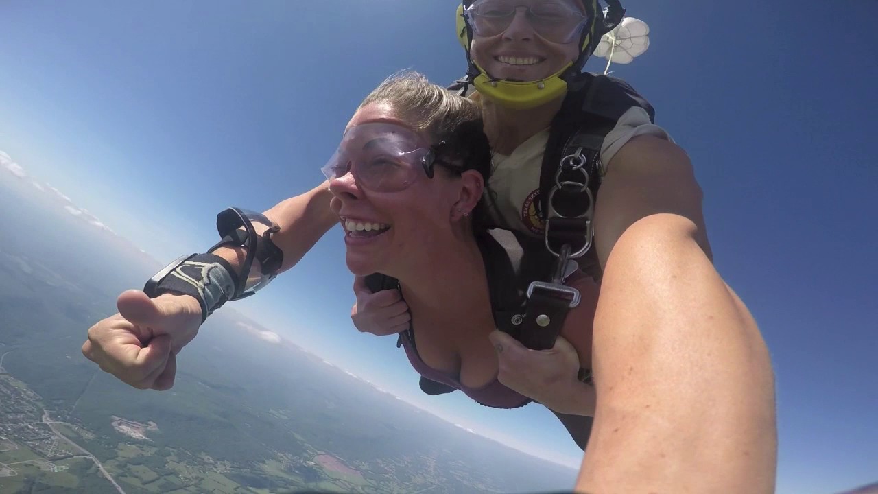 Tandem Skydive Elizabeth from Asheville, NC YouTube