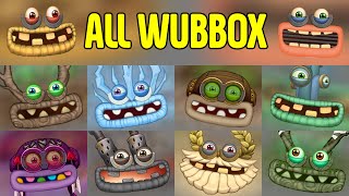 All Wubbox in My Singing Monsters: Original and Fanmade