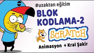 Sihirli Kurbağa Kral Şakire Dönüşüyor || Scracth ile Blok Kodlama 2 .Ders - Animasyon Yapma