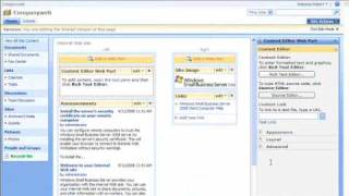 Using Content editor web parts in SharePoint on SBS 2008