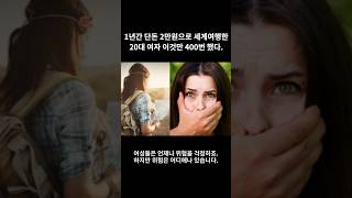 1년동안 2만원으로 세계 여행한 20대 여자 &#39;이것&#39; 만 400번 했다? #세계여행 #히치하이킹 #여행팁 #여성여행자 #모험 #저비용여행 #여행사연 #자유여행 #여행블로그