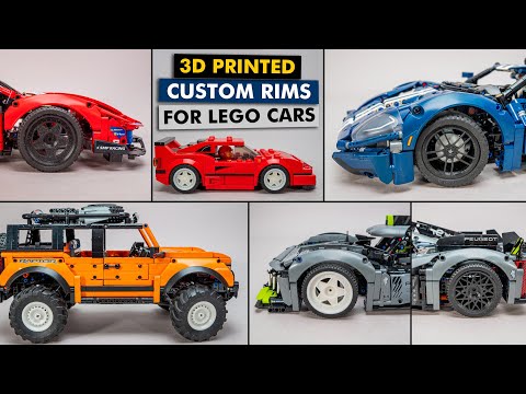 Custom rims for LEGO cars printed with the Uniformation GKtwo resin printer!