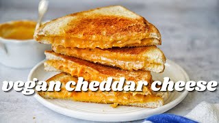 THE BASICS: HOMEMADE VEGAN CHEDDAR CHEESE [AND GRILLED CHEESE] | PLANTIFULLY BASED