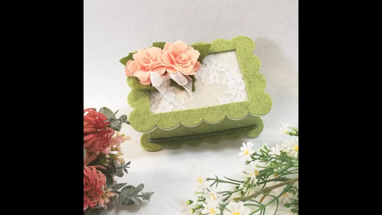 kit + tutorial Scatolina  Porta gioie in feltro
