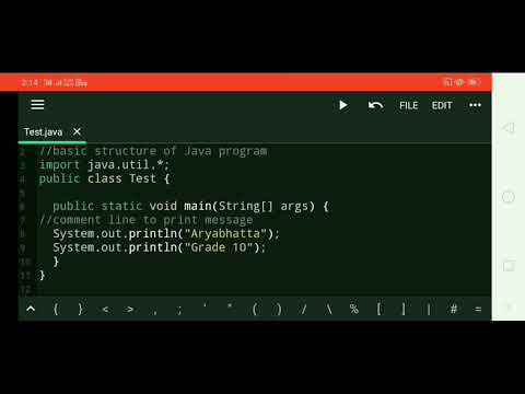 Basic structure of java program