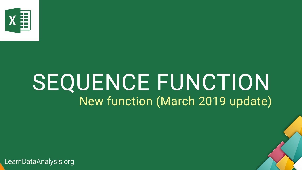 Generate Sequential Numbers With The Sequence Function In Excel Excel 2019 And Office 365 Youtube