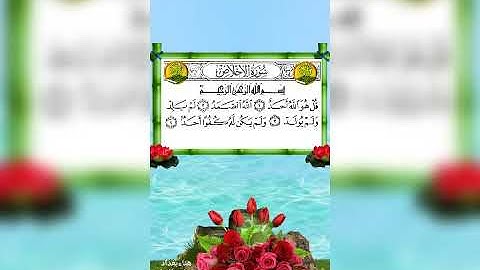 سورة الأخلاص بصوت الشيخ محمد البراك
