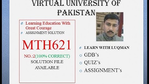 mth621 assignment 2 solution fall 2022