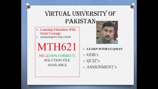mth621 assignment 2 solution fall 2022