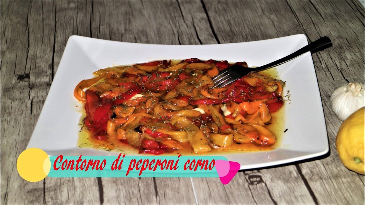 CONTORNO DI PEPERONI CORNO ARROSTITI