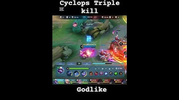 Cyclops Triple Kill Godlike #unstoppable #mobilelegends #mlbbhighlights #mlgodlike #cyclopsmlbb