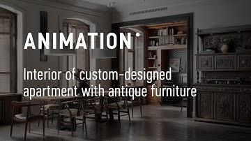 3D Video Animation of Custom Apartment Interior with Antique Furniture Made in Unreal Engine 5