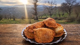 Crispy Fried Meat Pies in Nature