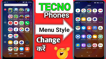 How To Change Menu Style In Tecno Phone | Tecno Phone Me Menu Icon Change Kaise Kare