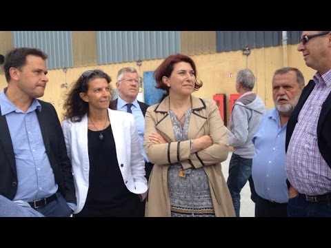 Visite du chantier de modernisation du port