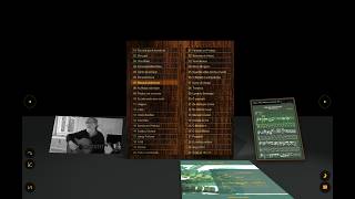 Three.js Musicbox (r120) with video, booklet and tablet-computer (alphaTab.js) for Guitar
