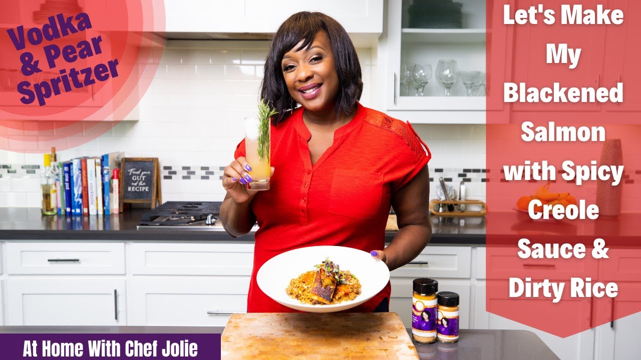 How To Make Blackened Salmon w/ Spicy Creole Sauce| Dirty Rice & Vodka