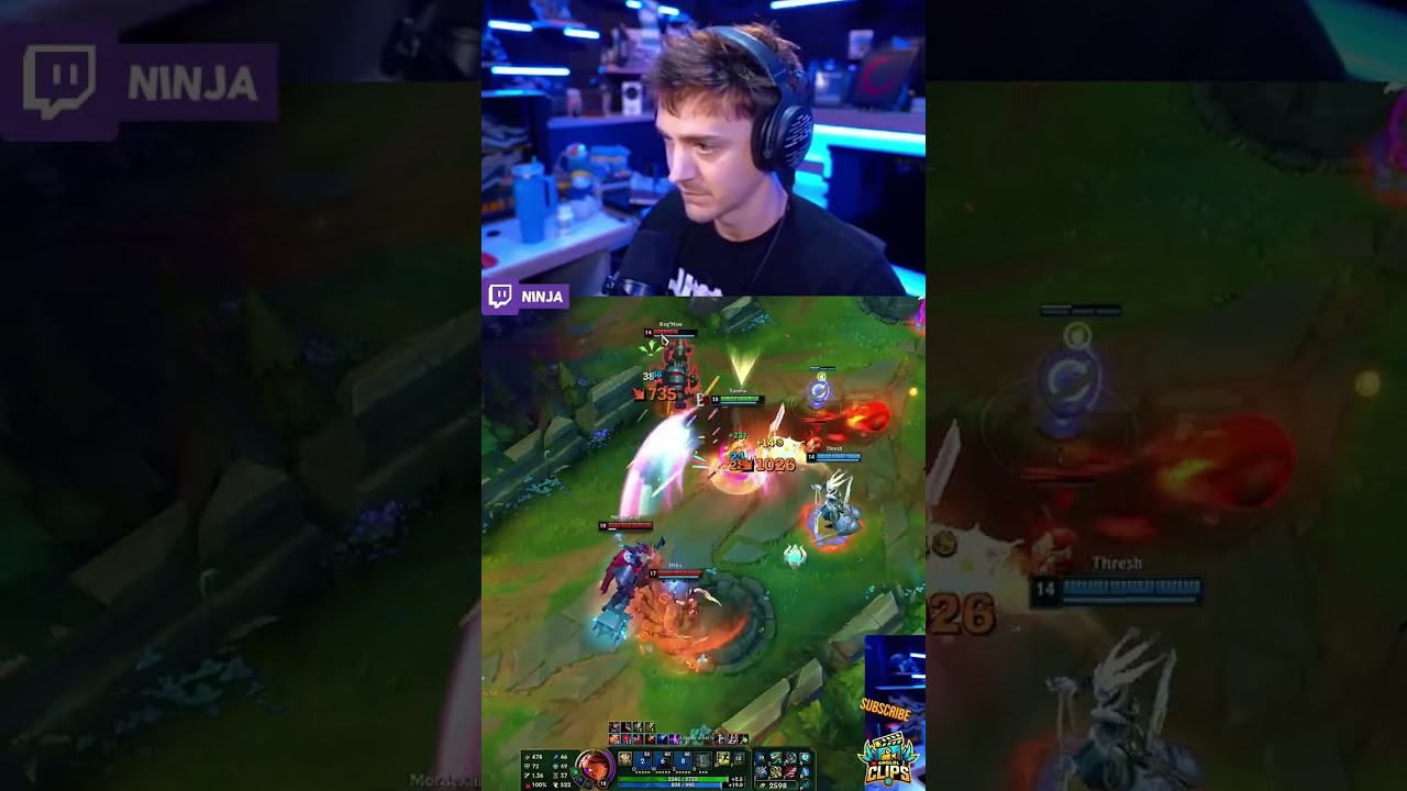 Ninja on LoL? Brutal pentakill with Samira 😱🔥