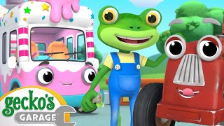 Ice Cream Garage Band | Gecko's Garage 3D | Robot Cartoons for Kids | Moonbug Kids