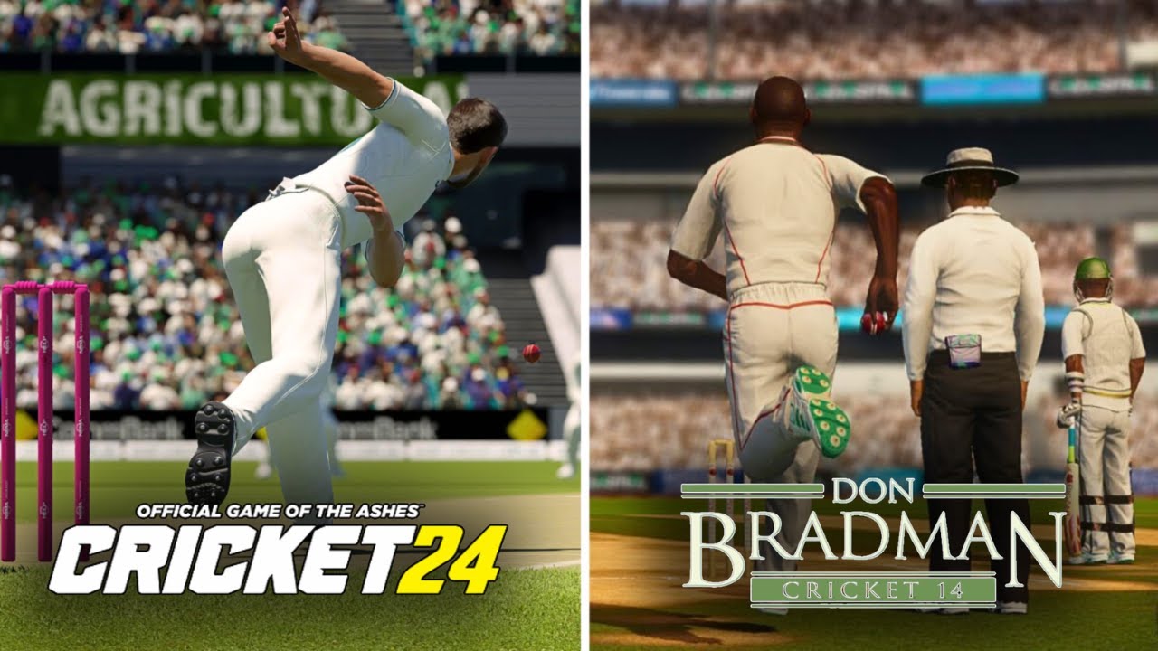CRICKET 24 Vs Don Bradman Cricket 14 COMPARISON Gameplay Career Mode 
