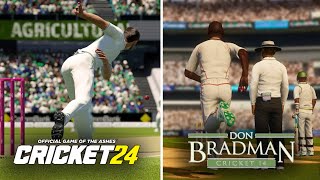 CRICKET 24 Vs Don Bradman Cricket 14 COMPARISON | Gameplay, Career Mode & Graphics