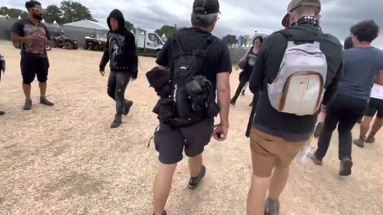 Hellfest 2022 - Yellow campsite to hell gate walk thru..