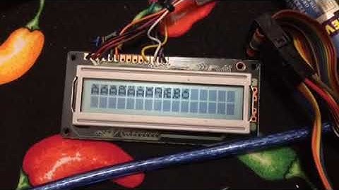 Arduino LCD Character Set Test