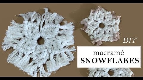 Macramé Snowflakes. NO RING Snowflake tutorial! Christmas decoration DIY