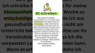 B1 Prüfung schreiben telc ösd Goethe ?? deutschlernen learngerman germanlanguage schreiben